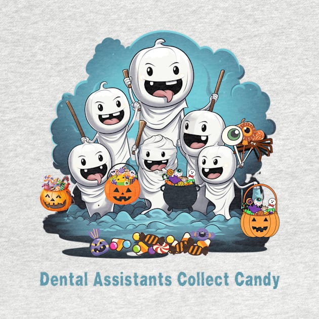 Dental Assistants Collect Candy Halloween Dental, by Positive Designer